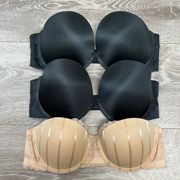 Gillligan & O’Malley Bundle of 3 Strapless Bras 34C - Picture 1 of 15